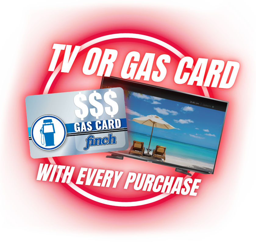 Free tV and gas card
